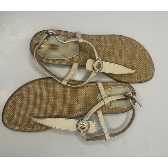 Sam Edelman Gigi Signet T-Strap Sandals Women Size 6.5 Ivory (off white) - Picture 6 of 6